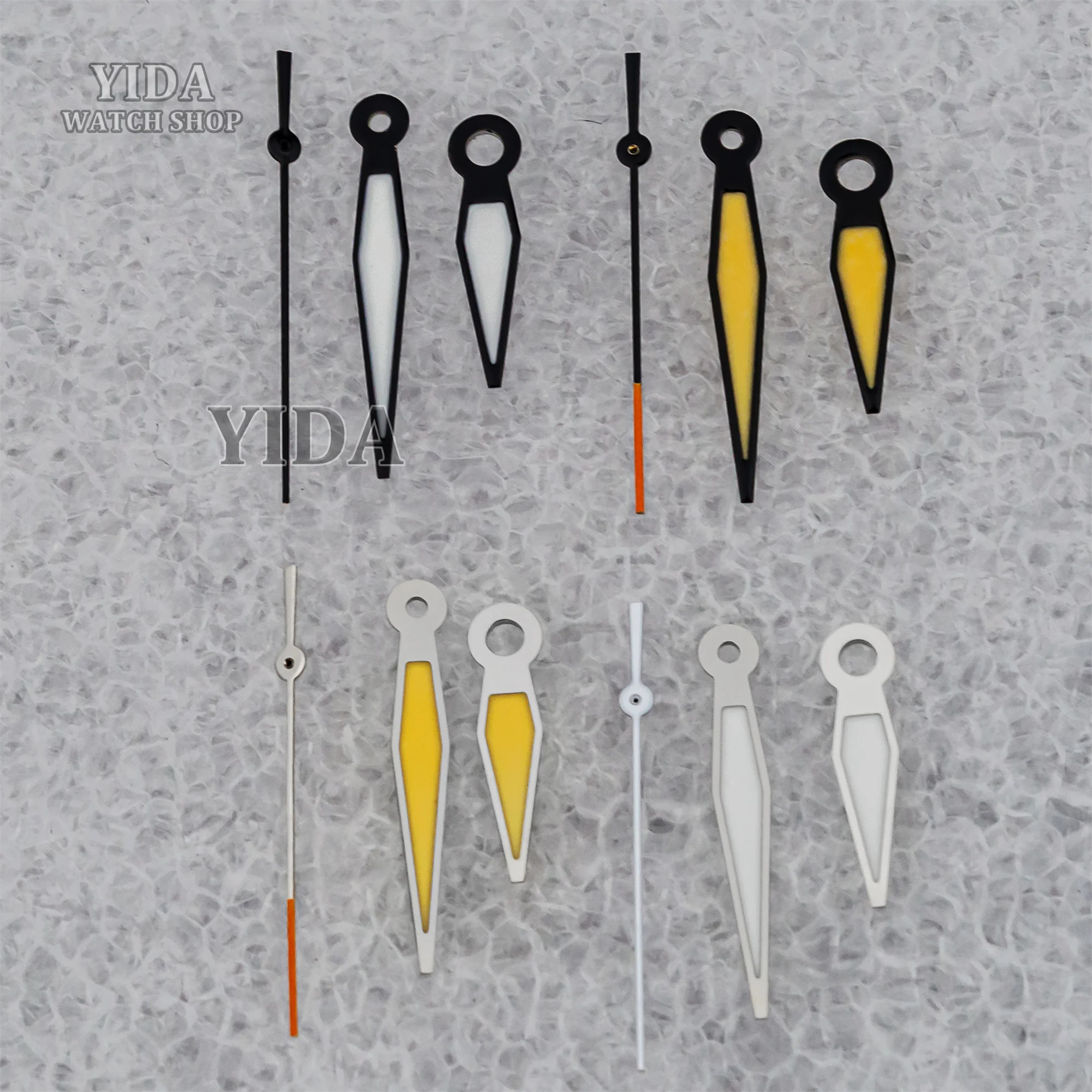 

Modified NH35 Watch Hands Green Luminous Watch Pointers NH35 Watch Needles for Mark XX fit NH35 NH36 Mechanical Movement Parts