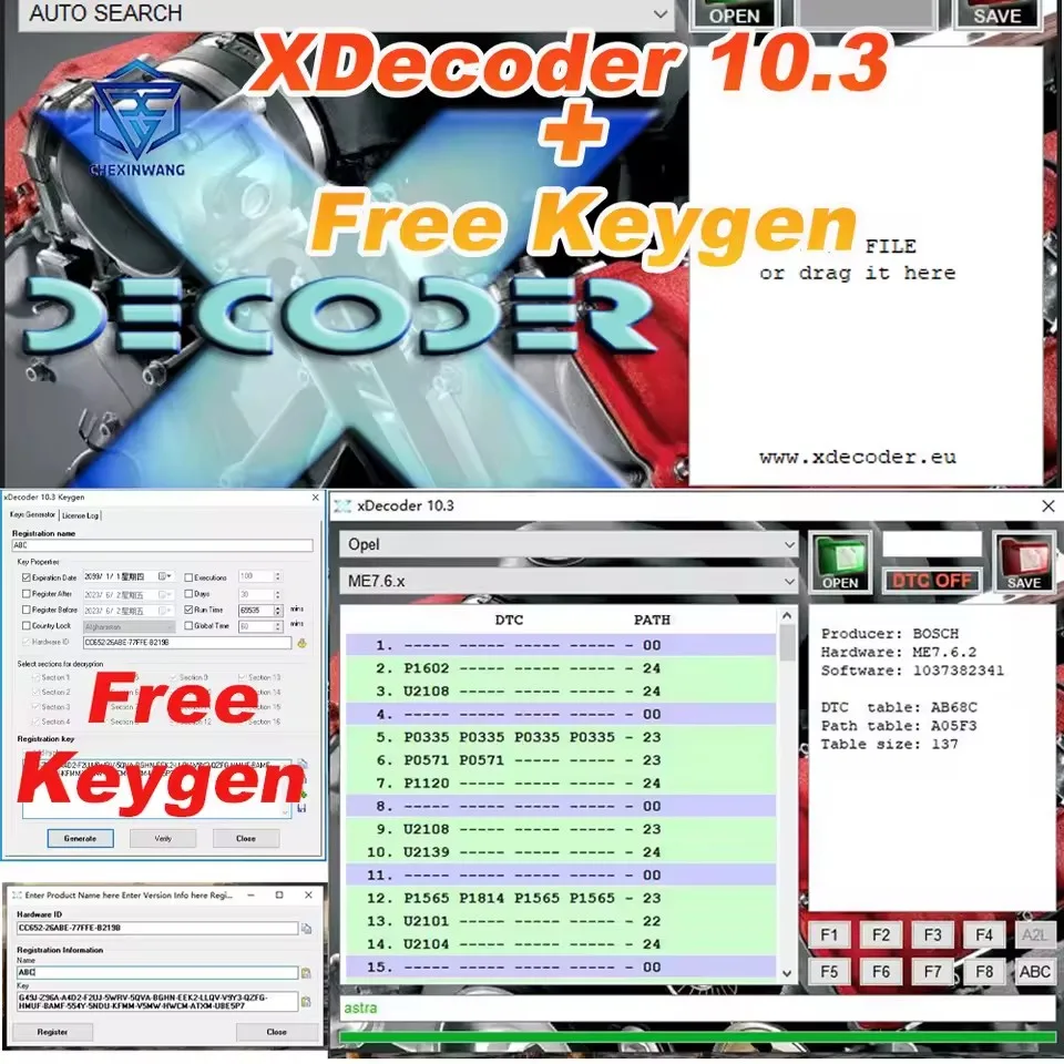 

XDecoder 10.3 with Free Keygen DTC Remover DTC OFF Delete Software License Full Activated DTCRemover