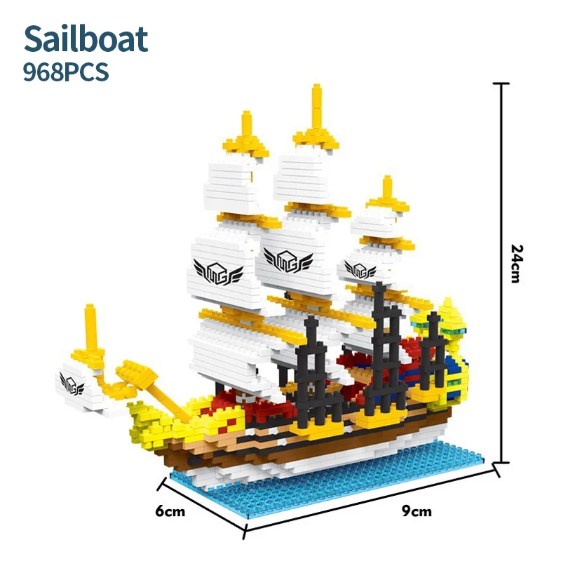 Titanic, schwarze Perle, Piratenschiff, königliches Kreuzfahrtschiff, Modellornamente-Kollektion, kreative Montagebausteine zum Selbermachen