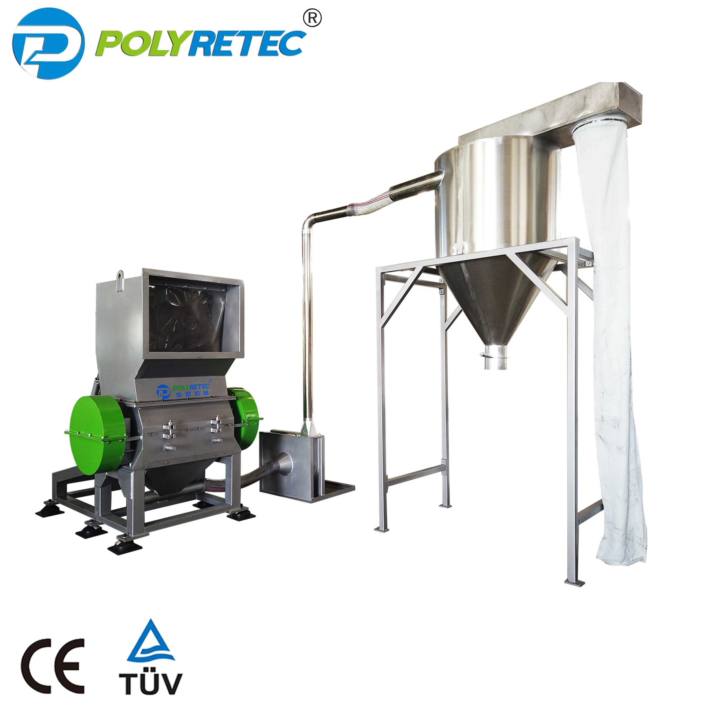 Waste PP PE LDPE HDPE PET S Plastic Woven Bags Crusher with High DC53 High Quality Blades