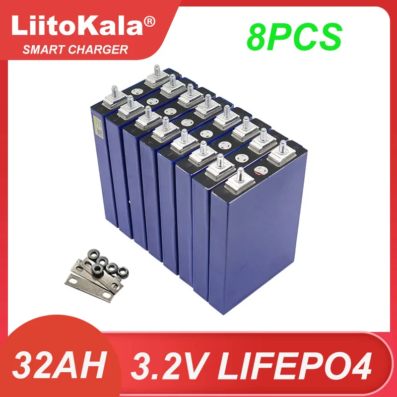 8x Akumulator LiitoKala 3.2V 30AH 5C LiFePo4 litowy do samodzielnego montażu 12V E-bike Scooter Wheel Chair AGV Car Golf Carts Batteries