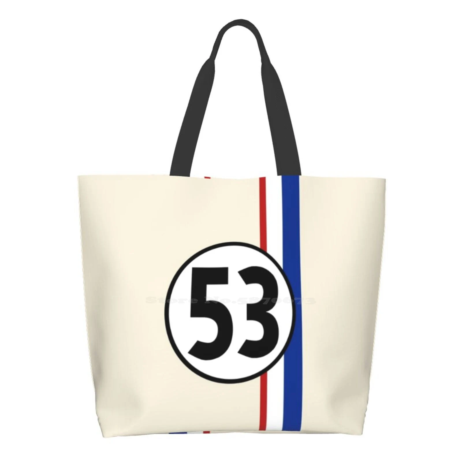 

The Love Bug Shopping Bags Fashion Casual Pacakge Hand Bag Herbie Love Bug Car Movie Funny Awesome Stripe 53 Beetle Film