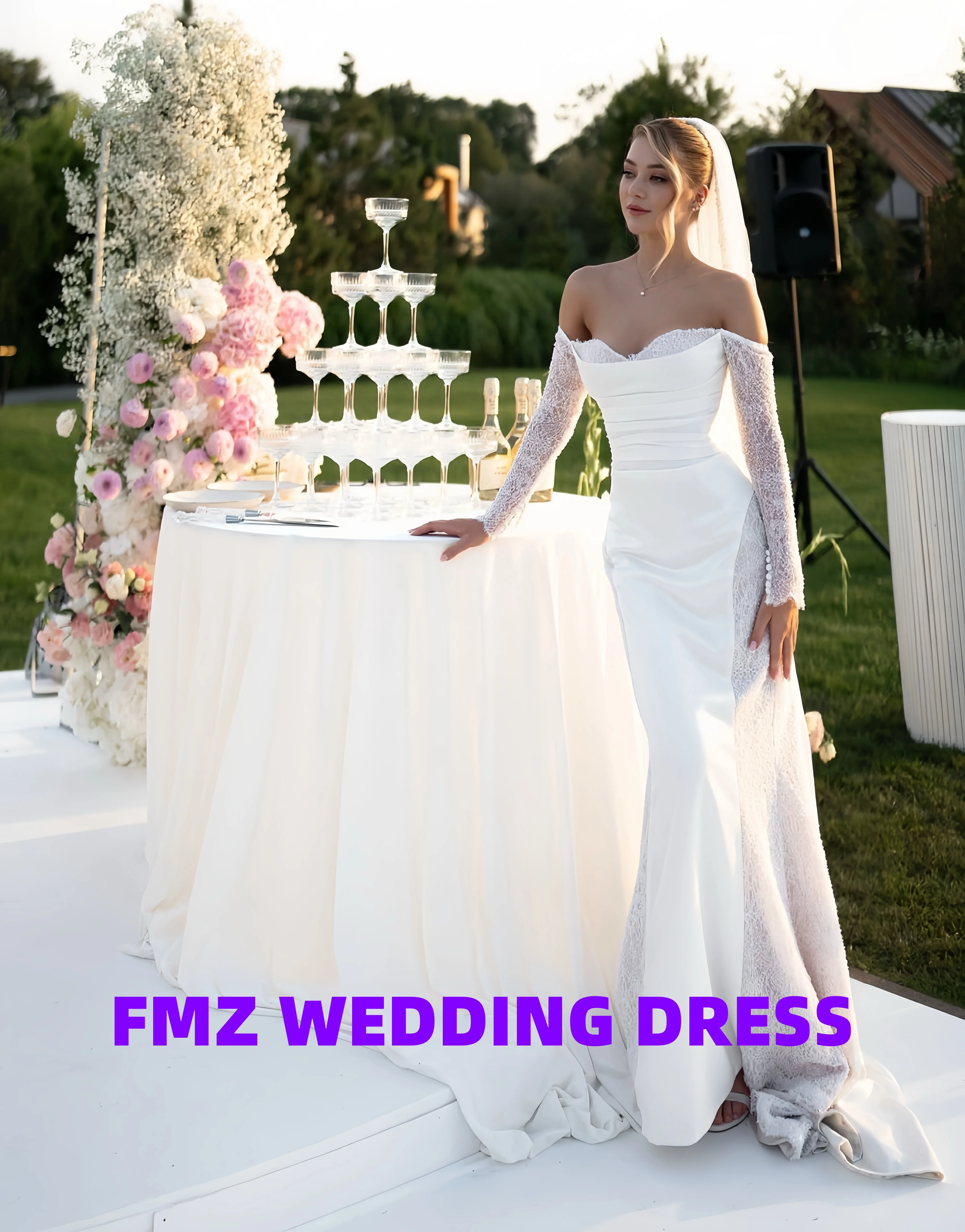 

Элегантное свадебное платье русалки с милым воротником и длинными рукавами по индивидуальному заказу, платья de novia robe de mariee