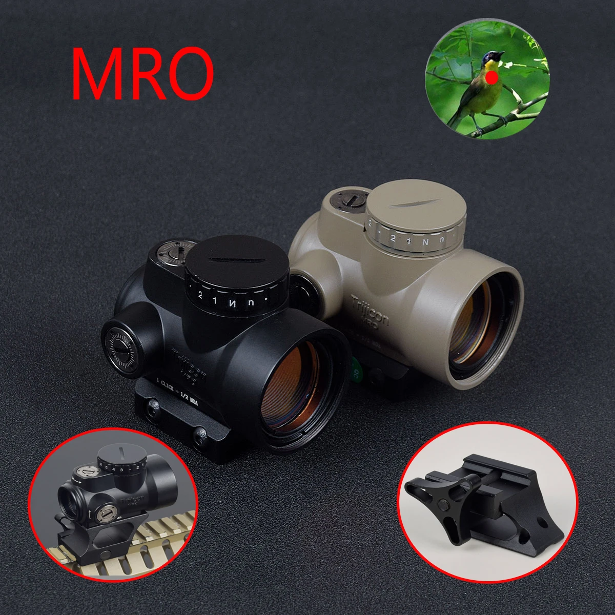 Trijicon Tactical Holographic Red Dot Scope Sight RMR Reflex Optics Riflescope Fit Picatinny Rail For Airsoft Rifle Hunting