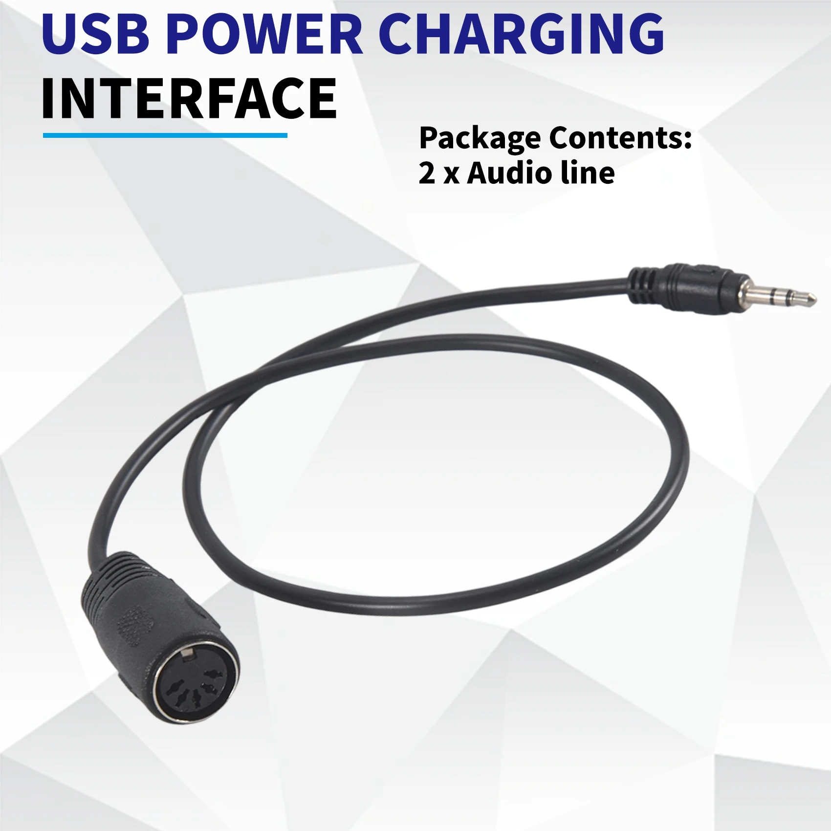 AA60 2 Pack Type-A MIDI to 3.5mm Adapter 20 Inch Cable Audio Line Easy Install, Black Plastic+Metal, for Music Production