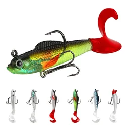 85mm 8.5g Pesca Jigging Hooks Wobblers Silicone Soft Bait TTail Swimbait Artificial Rubber Bait Pike for Bass Carp Fishing Lures
