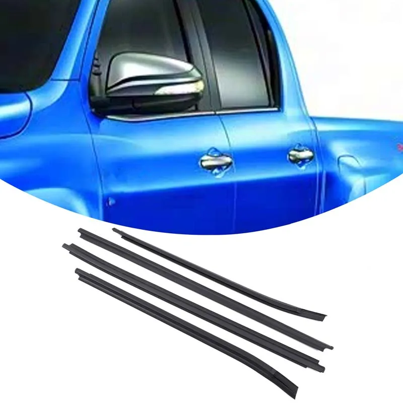 لتويوتا هايلكس 2005-2015 ABS المطاط نافذة السيارة حبة ختم حماية السيارة الخارجية استبدال أجزاء OE: 68161-0K010 #2