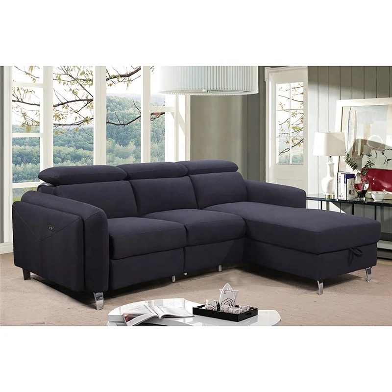 #￥Living Room Fabric Sectional Sofa Function L Shape Sofa with Adjustable Multi Functional Sleeper Sofa Bed