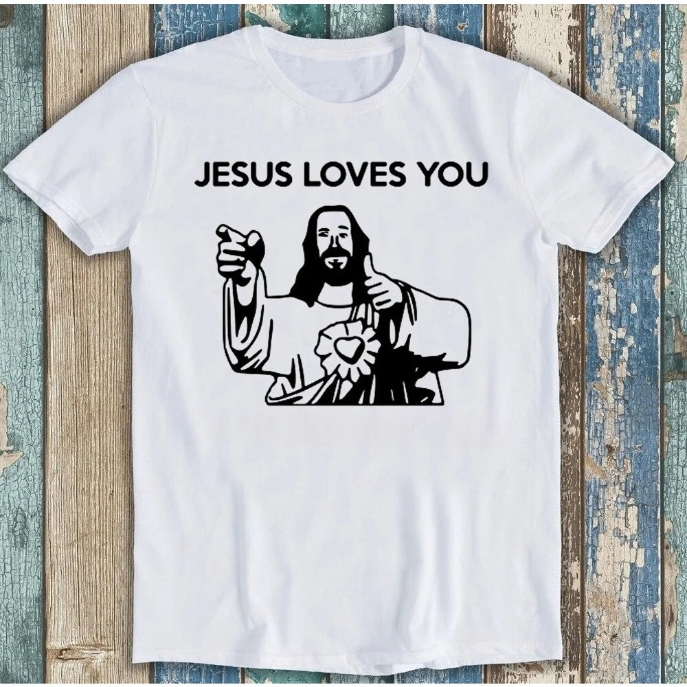 

Jesus Loves You Printed T-shirt Women's and Men's Fashion Trendy Top Comfortable Loose Short Sleeve Unisex T-shirt