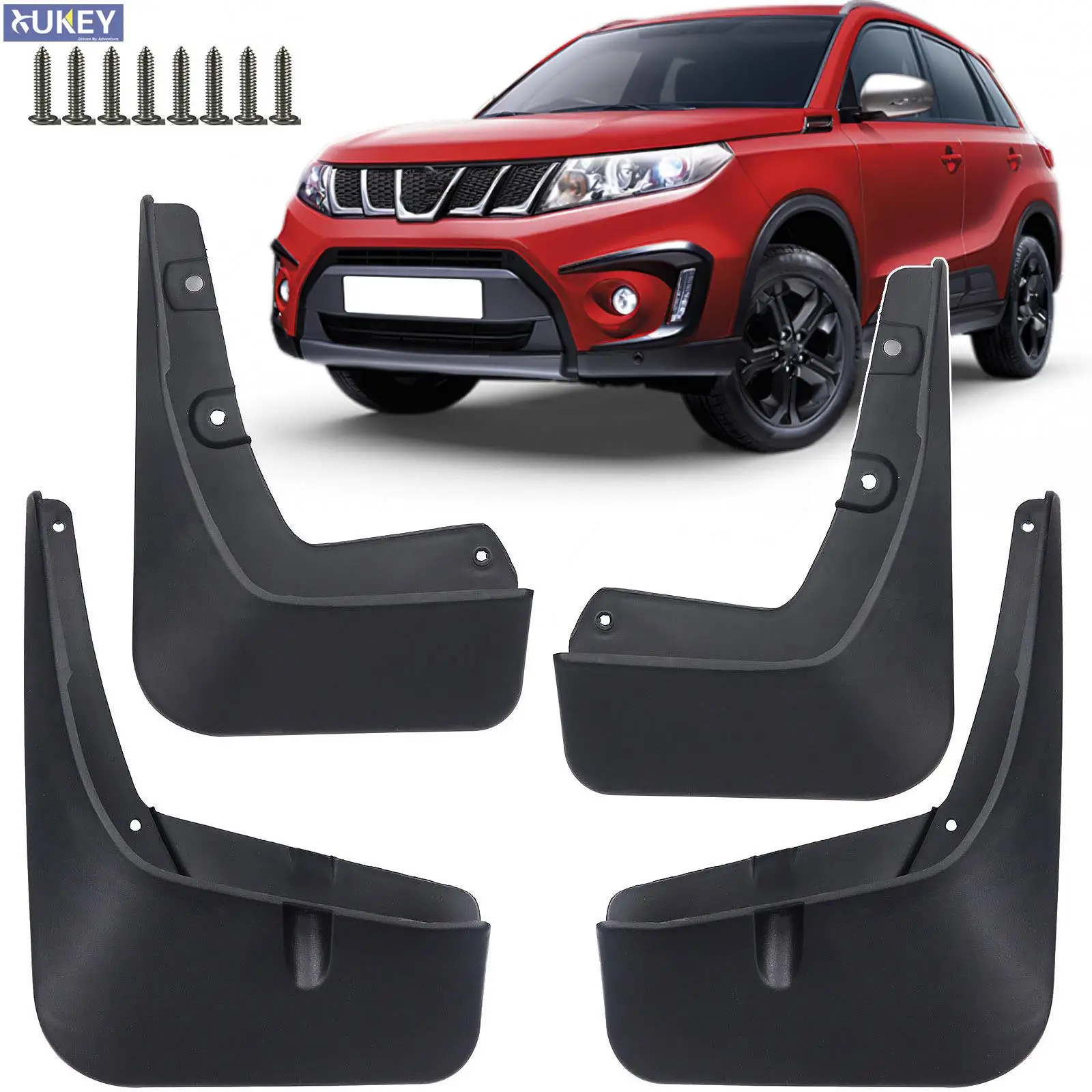 Mudflaps Splash Guards Car Mud Flaps For Suzuki Vitara / Edcudo Mudguards Fender 2016 2017 2018-2022 Front & Rear Protector