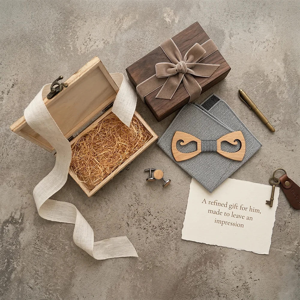 Handmade Wood Bowtie Gift Set - Men'S Grooming Set Gift 评论和价格