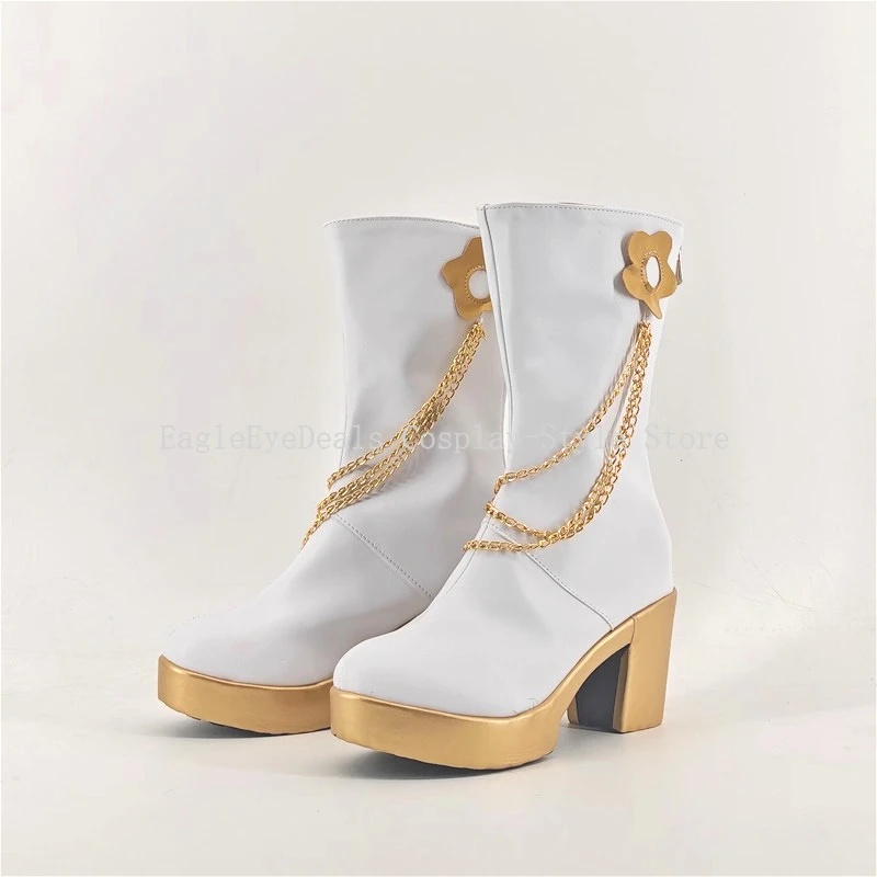 

Mira KPop Охотники на демонов Косплей Костюм Песня Сценическая обувь Сапоги ручной работы из искусственной кожи Аниме Карнавальная вечеринка Обувь для Хэллоуина