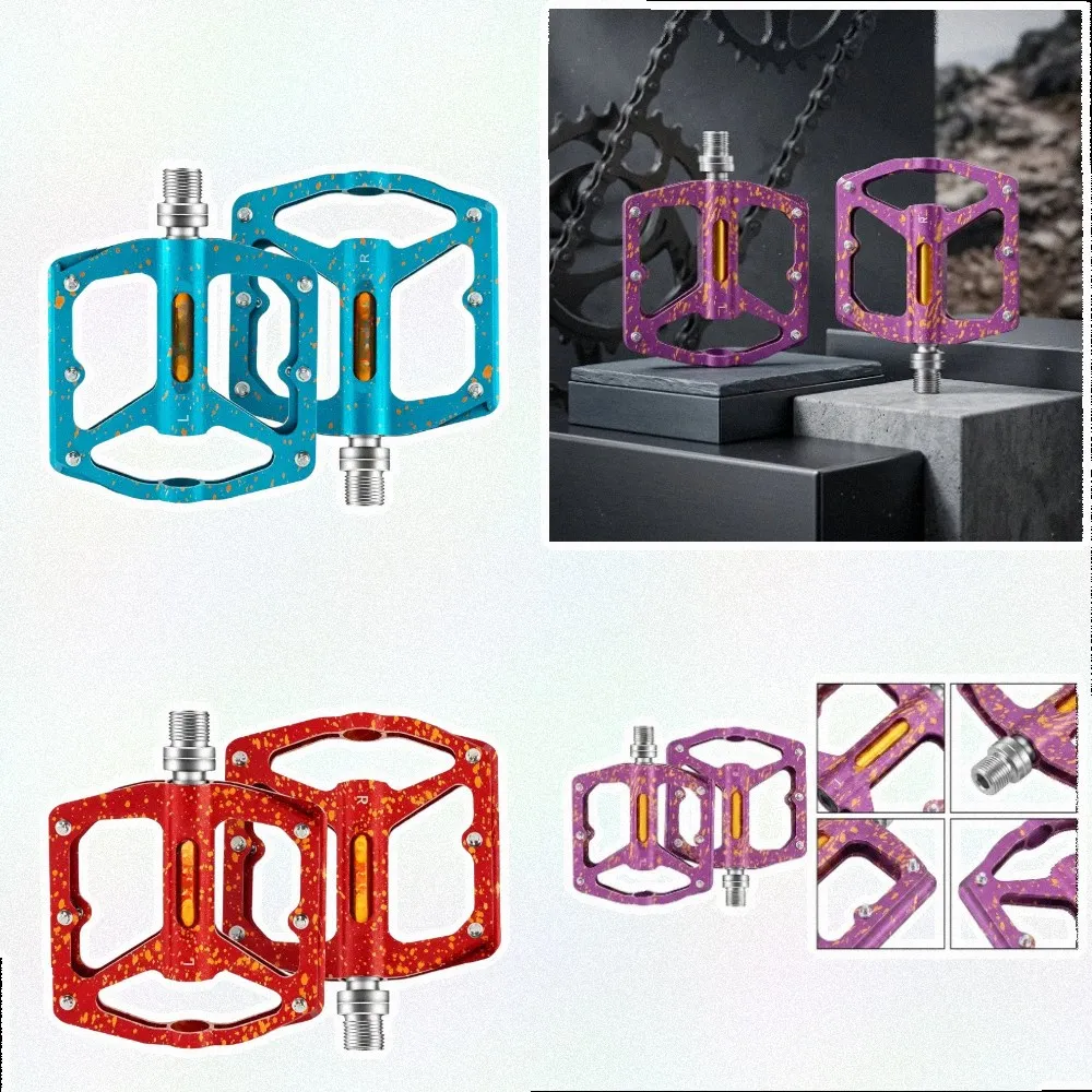 For Wet Weather Conditions Yellow Slip Bicycle Pedals Thinkrider Road Cycling Pedals Dustproof Construction For