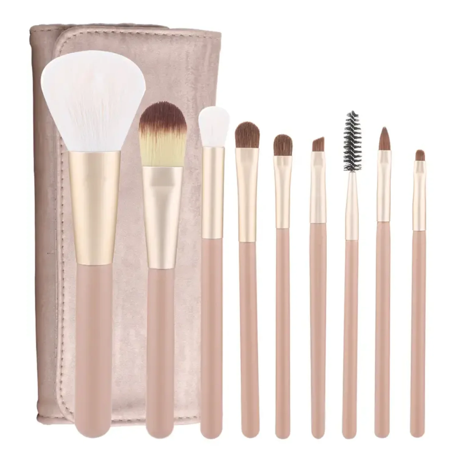 9pcs Makeup Brush Set with Bag - Premium Cosmetic Make Up Brushes Kit for Flawless Application Makup bag Clear jewelry organizer