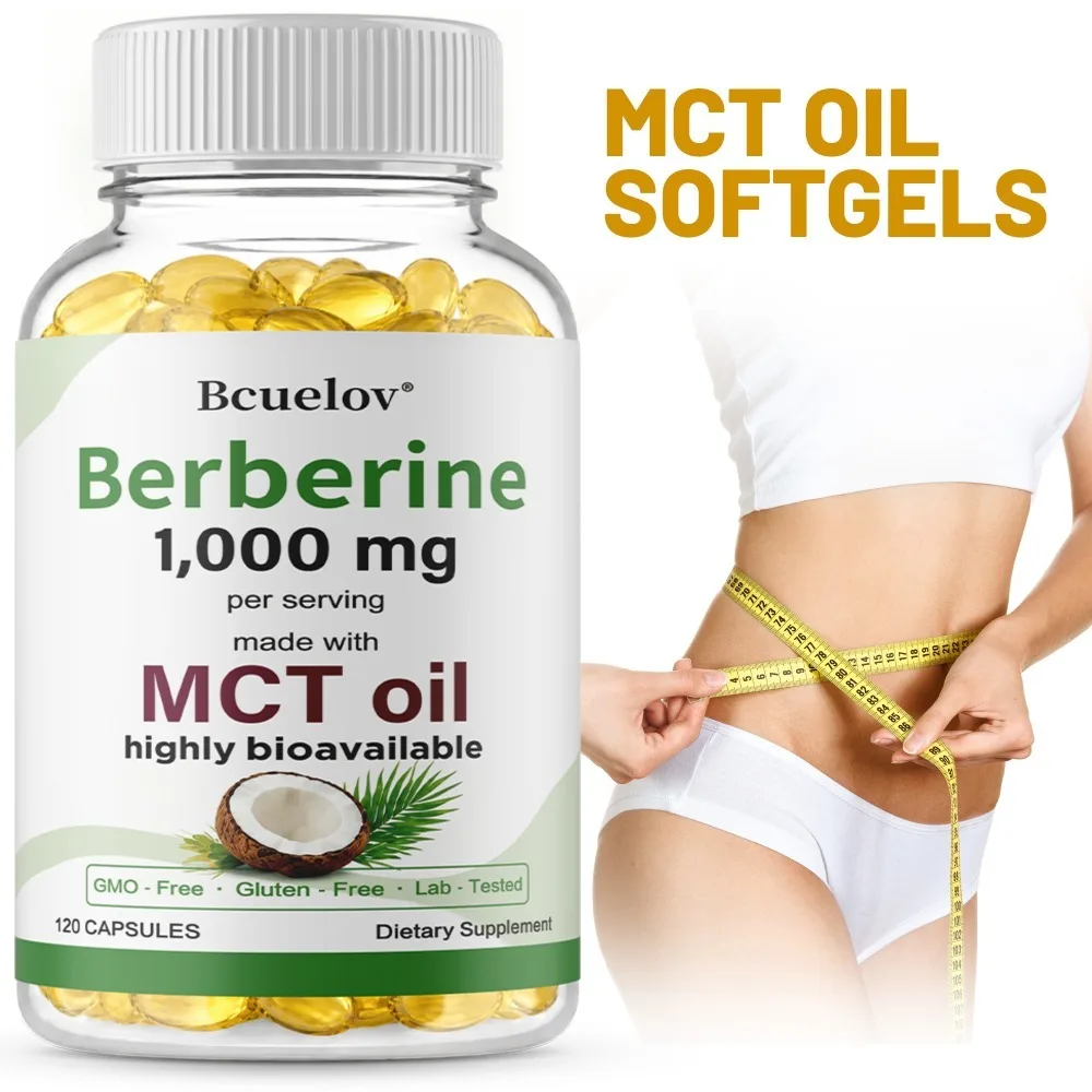 MCT Oil Softgels - Supports Energy, Focus and Mental Clarity, Weight Management, Improves Digestion, Brain Supplement