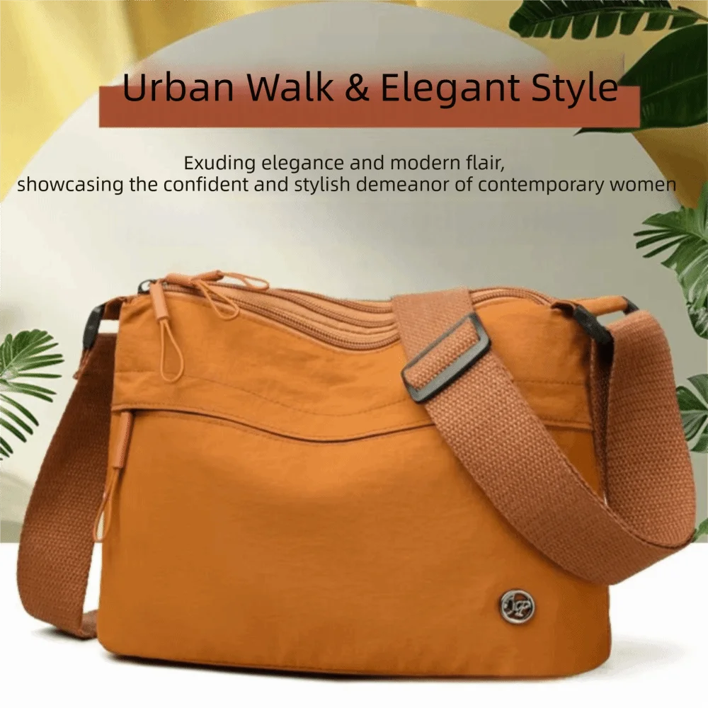 

Новая нейлоновая сумка через плечо с регулируемым широким ремешком, большая вместительная сумка-мессенджер на молнии, сумка через плечо для женщин