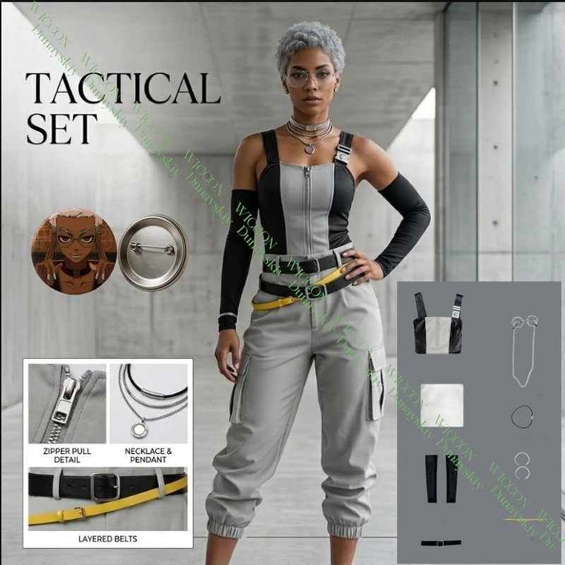 

Grier Cami Top Full Outfit GACHIAKUTA Semiu Womens Cosplay Set With Matching Wig Accessories Ideal For Halloween Carnival