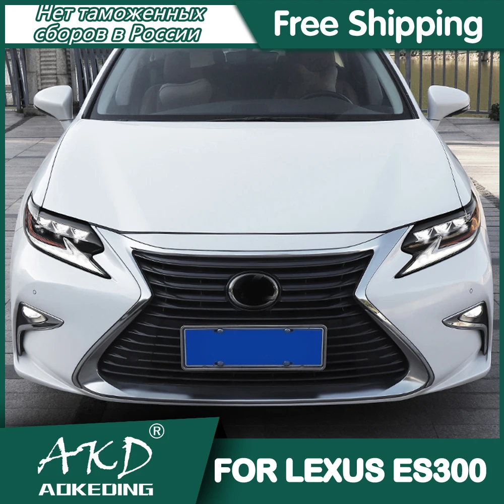 Car For Lexus ES200 2013-2017 Headlights DRL Day Running Light LED Bi Xenon Bulb Fog Lights Car Accessory ES 250 ES300 Head Lamp