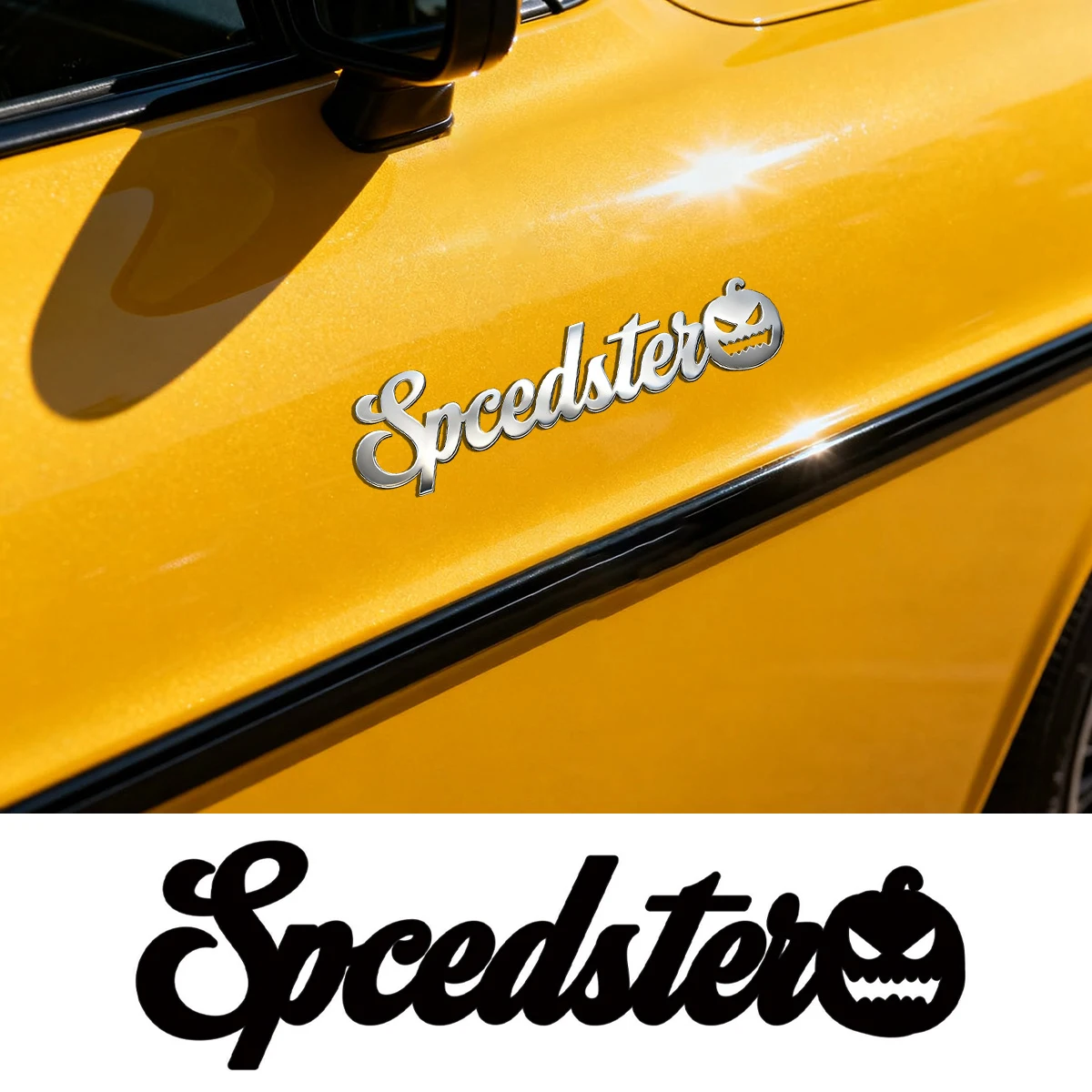 1PC 3D Metal Halloween Pumpkin Customized Logo Rear Trunk Side Fender Car Emblem Badge Decals For Auto Stickers Home Accessories