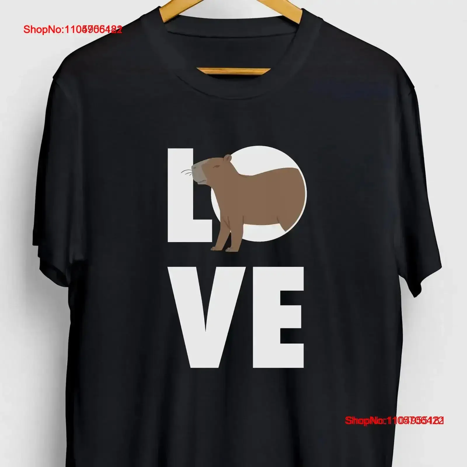Camiseta divertida de Love Capybara con diseño de zoológico, camiseta de animales, estilo vintage juvenil, ropa urbana lavada, transpirable, ligeramente ajustada, para uso diario, vintage.