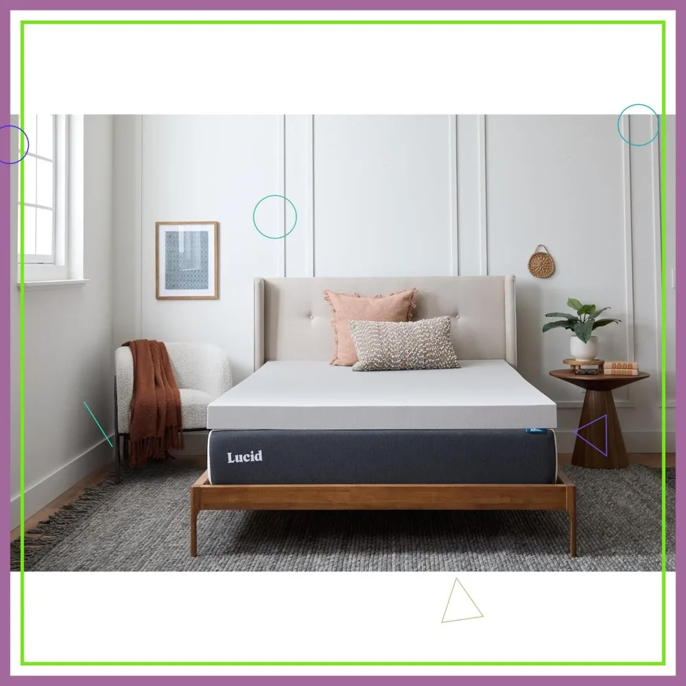 

3 Inch Ventilated Bamboo Charcoal Memory Foam Mattress Topper for Twin XL - Breathable & Cooling