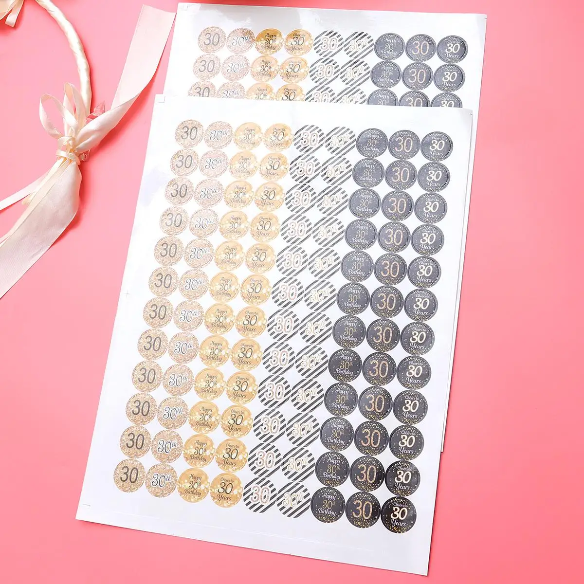 2 Sheets Birthday Anniversary Decor Decoration Number Decor High Number Stickers For Party Quality Paper Anniversary Theme Fit