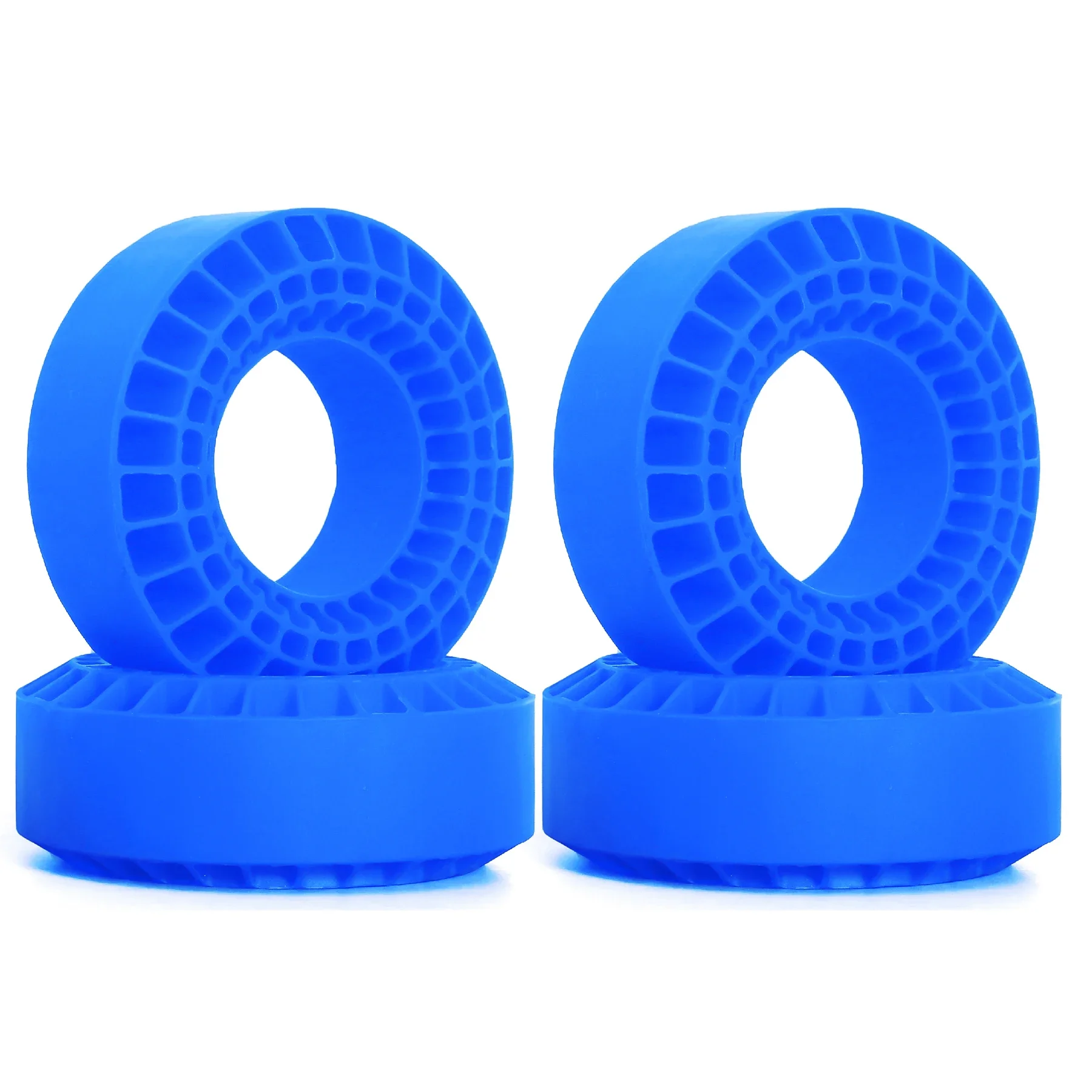 4PCS 1.9" RC Crawler Foam Tires for TRX4/SCX10/Capra - Silicone Rubber Insert, High Grip, Shock Absorb, Durable