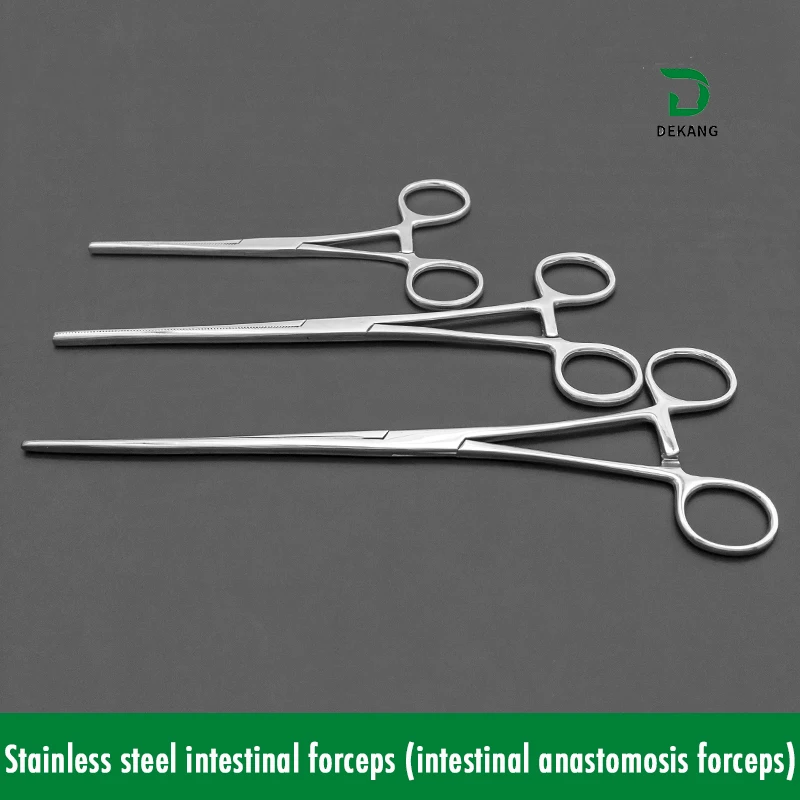 Anastomose Intestinal Fórceps, Cotovelo reto, Sarjam Dentes, Verticais Dentes, Abdominal Clamping, Fixo Pet Cat