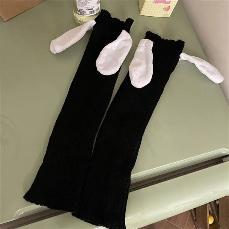 

195E Womens Lolitas Knit Long Socks Leg Warmers Punk Harajuku Booties Sock