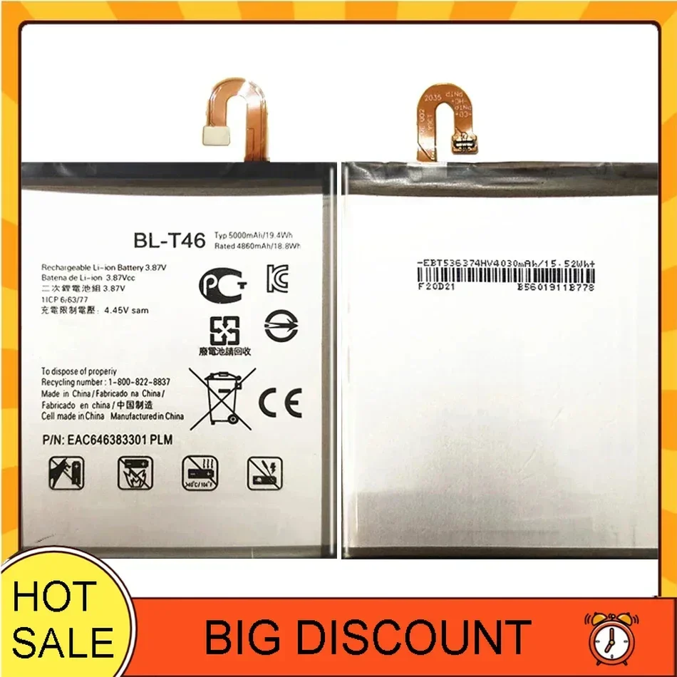 BL-T46 5000mAh Replacement Mobile Phone Battery for LG V60 V60 ThinQ LMV600VM V600VM V600QM5 High Quality Smartphon Batteries