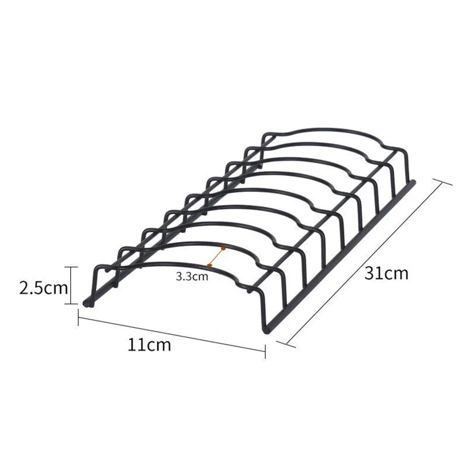 Dish Storage Rack Space Saving Plate Organizer for Kitchen Counter Cafe Home