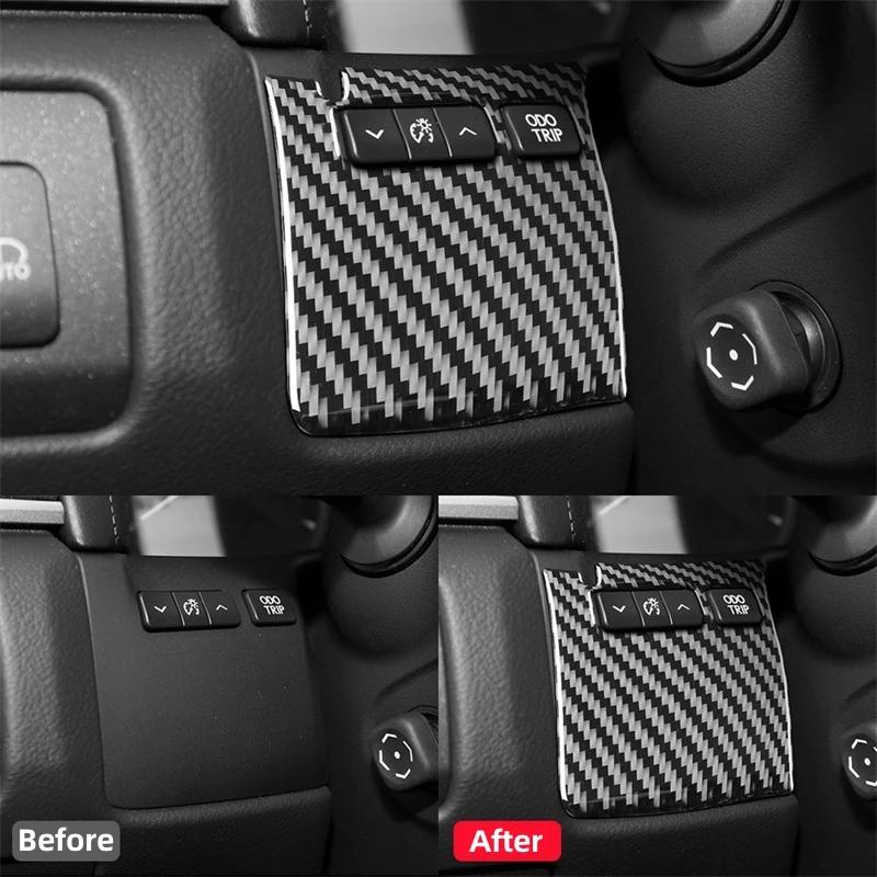 For Lexus GS 2013-2019 Car Accessories Carbon Fiber Car Steering Wheel Buttons Control Panel Frame Trim Cover Decoration Sticker