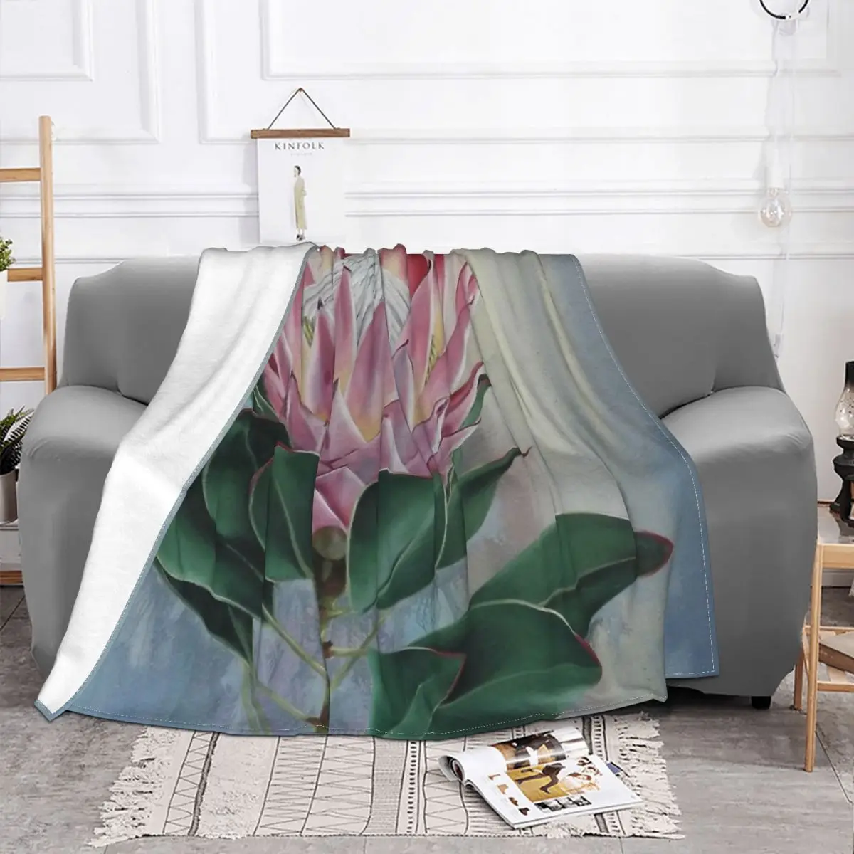 The King Protea Blanket Fleece All Season Breathable Super Warm Throw Blankets For bed Plush Thin Quilt