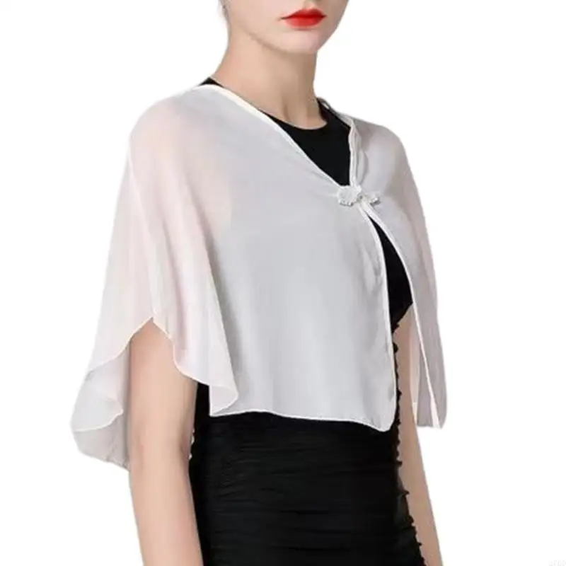 

270D Тонкая шифоновая пленка украл французский тип Seethrough Scarf Платье