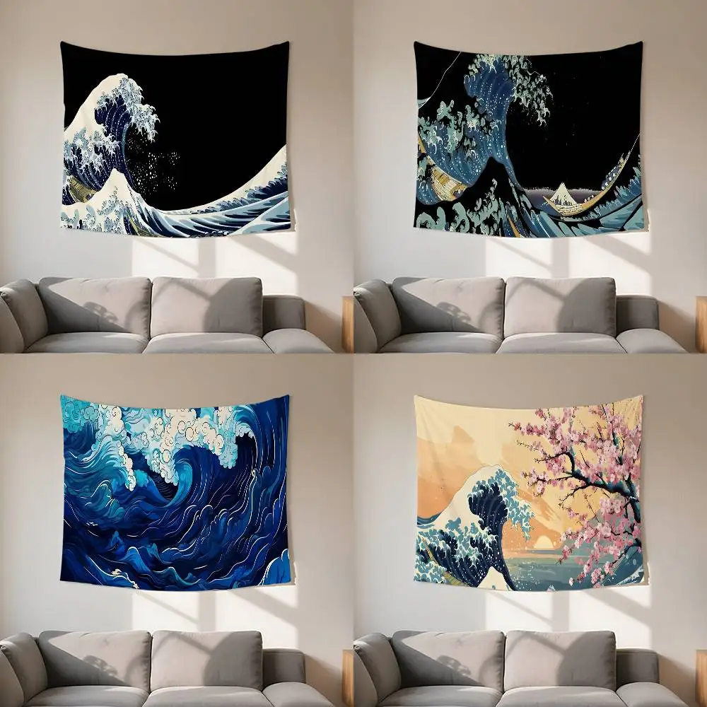 Waves On The Kanagawa Tapestry Customizable Tapestries Of Various Styles,wall Hangings Celebrity Photo Printing,wall Hangings