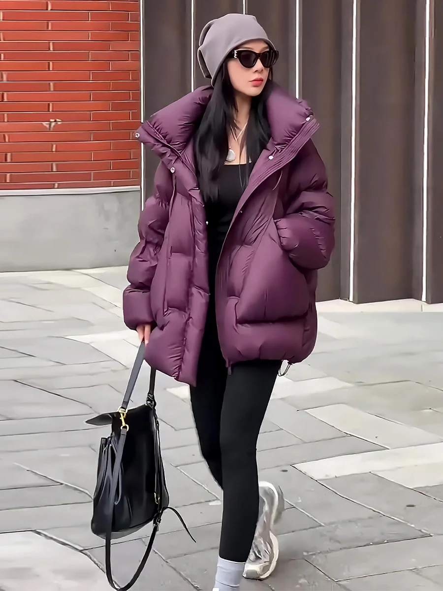 Abrigo de invierno Jaet acolchado de plumón blanco con capucha para mujer, cálido, Sli, dulce, longitud Regular, sin marca