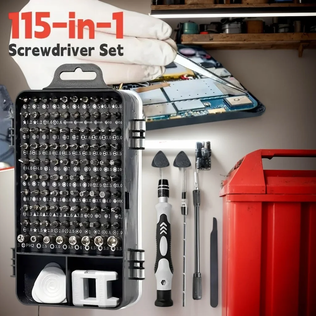 

115 in 1 Computer Repair Kit – Magnetic Precision Screwdriver Set with Case for Laptop & Small Impact Repairs