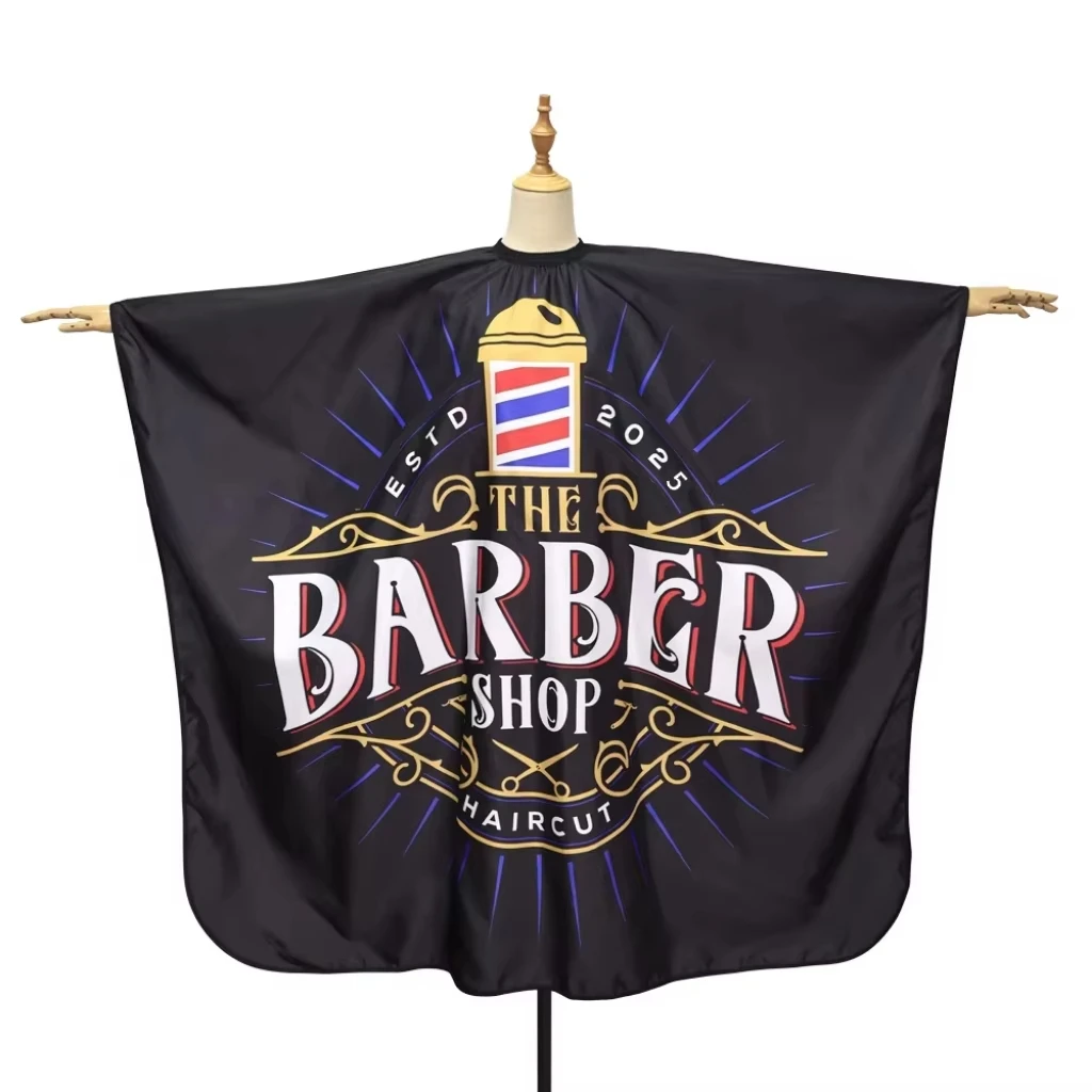 

Barber Haircut Cloth waterproof Cape Barbershop Pattern of Suit Antistatic Hairdresser Apron Salon Styling Tools