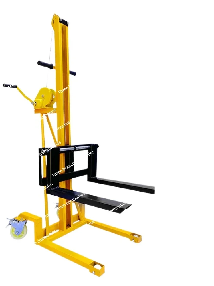 Manual Lightweight Small Forklift Portable Hand Lift Forklift Small Stacker Multi-Functional Handling Trucks