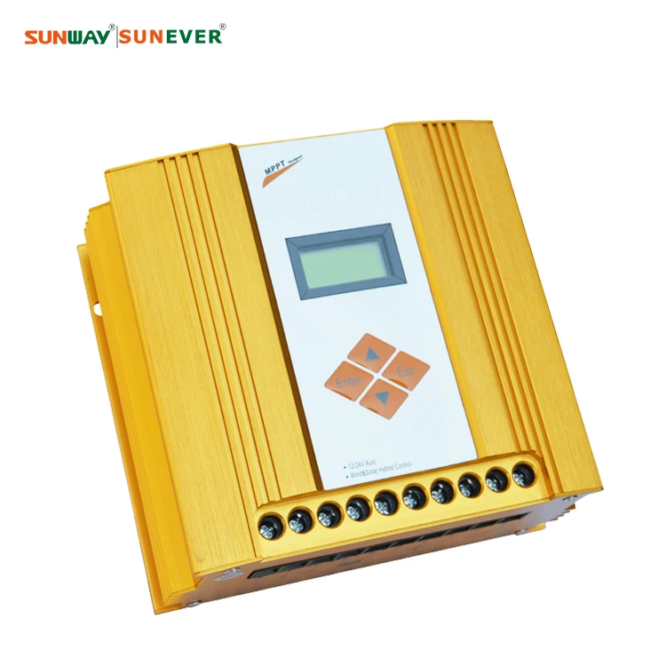 Reverse polarity protection 600W 24v mppt wind solar hybrid charge controller lcd solar charge controller