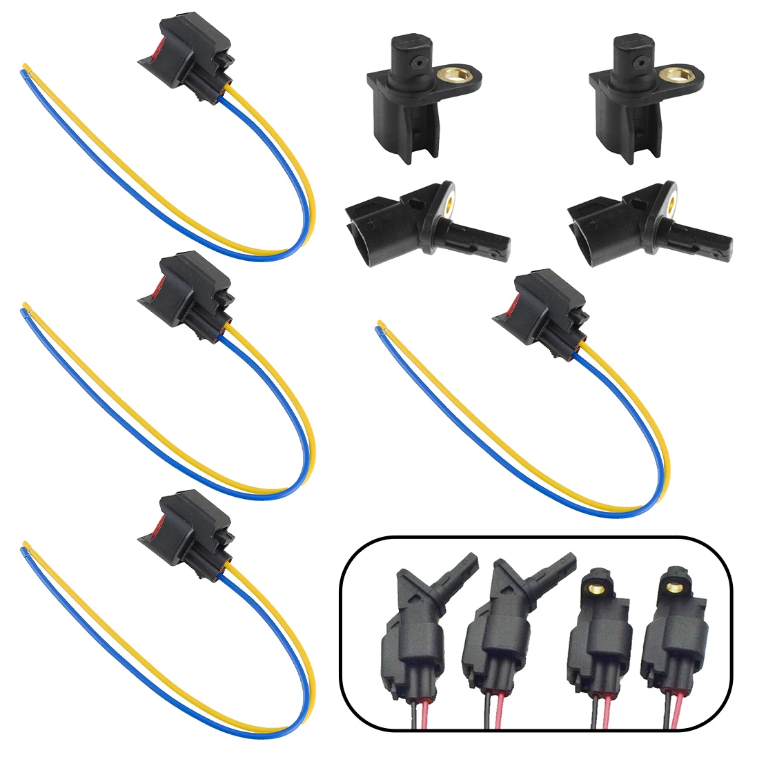 

1 Set ABS Wheel Speed Sensor with Pigtail Connector Fit for Ford Jaguar Lincoln Volvo Mazda BP4K43701 ALS1090 ABS3431FLR ALS1839