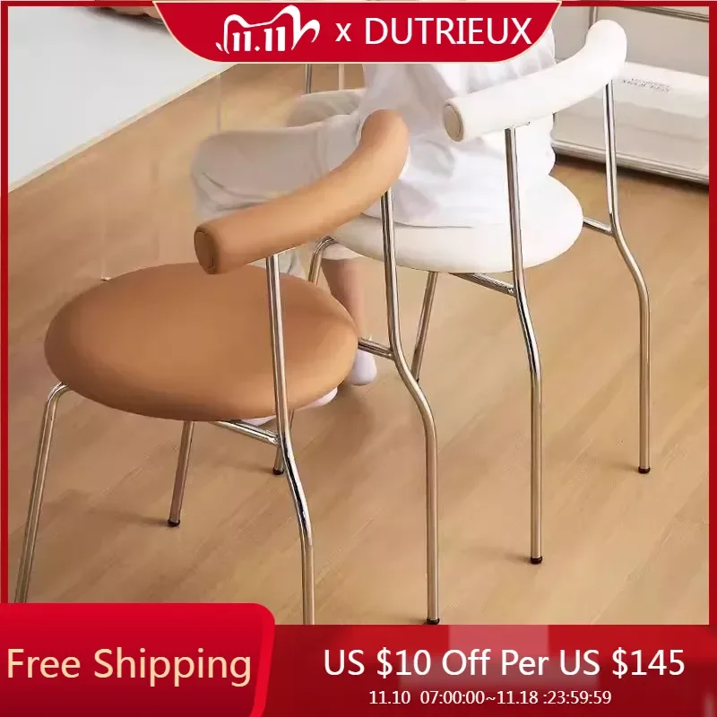 

Lazy Designer Dining Chairs Modern Party Office Portable Dressing Dining Chairs Minimalist Comfortable Silla Home Furniture