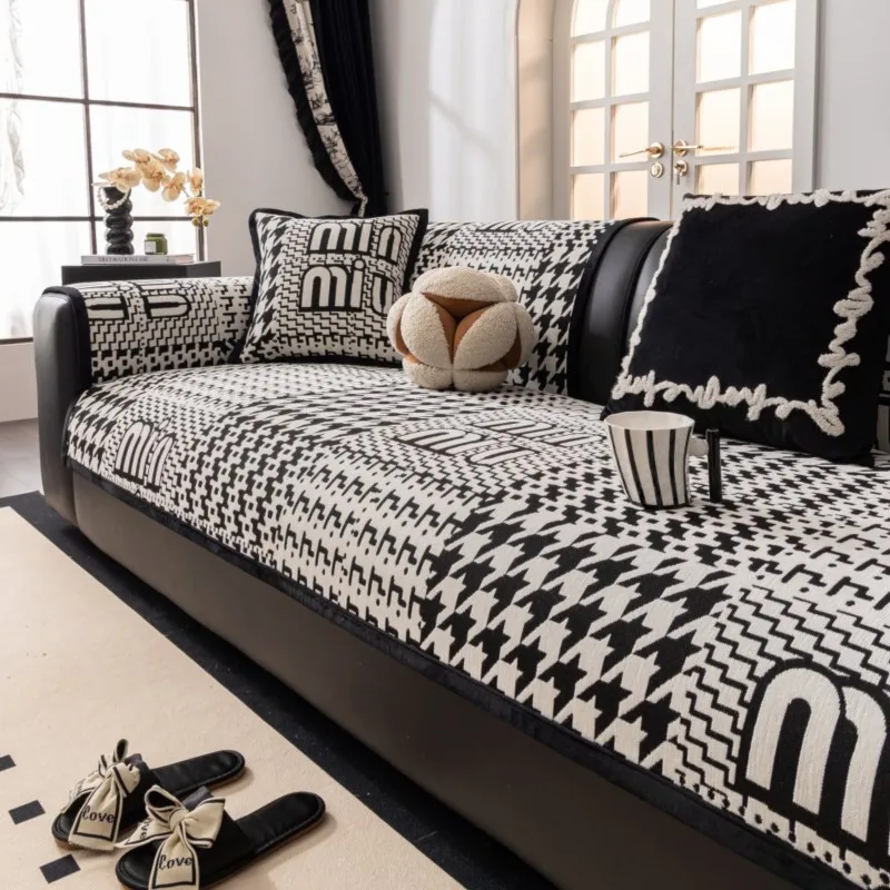 شوباكفير 2025 جديد الشنيل كل موسم أريكة مربعة الشكل العالمي أريكة حصيرة وسادة مسند الذراع غرفة المعيشة الأريكة الغلاف أريكة كيس وسادة