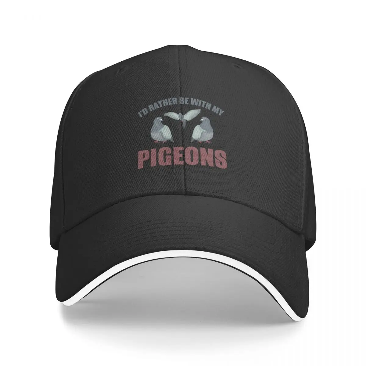 

I'd rather be with my pigeons - vintage design, for pigeon fanciers/lovers Baseball Cap Vintage Men Luxury Brand Women's