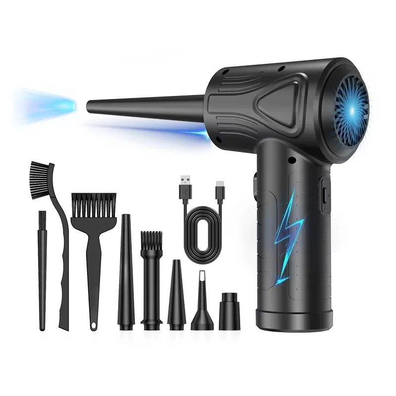 Cordless Electric Air Duster Rechargeable Compressed Blower Fan for Computer Laptop Keyboard