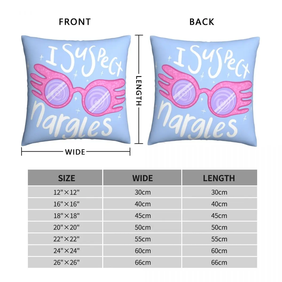 I Suspect Nargles Luna Lovegood Square Pillowcase Polyester Linen Velvet Creative Zip Decorative Sofa Seater Cushion Cover 45x45