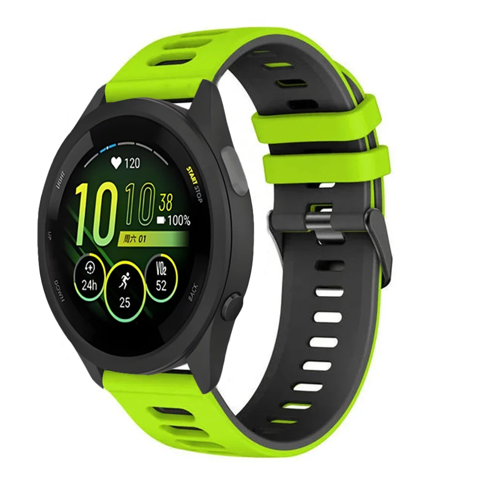 Спортивный силиконовый ремешок 20 мм 22 мм для Garmin Forerunner 265 165 55 965 955 255 Браслет Ремешок для часов Garmin Active 5 Venu 3/2 Correa