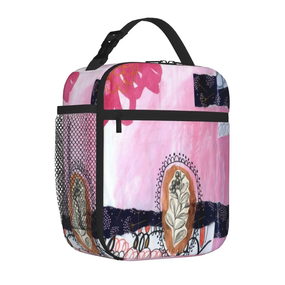 Bestselling Floral Abstract Light Luxury Cooler Lunch Bag Kid Outdoor Class Reusable Lunch Bag