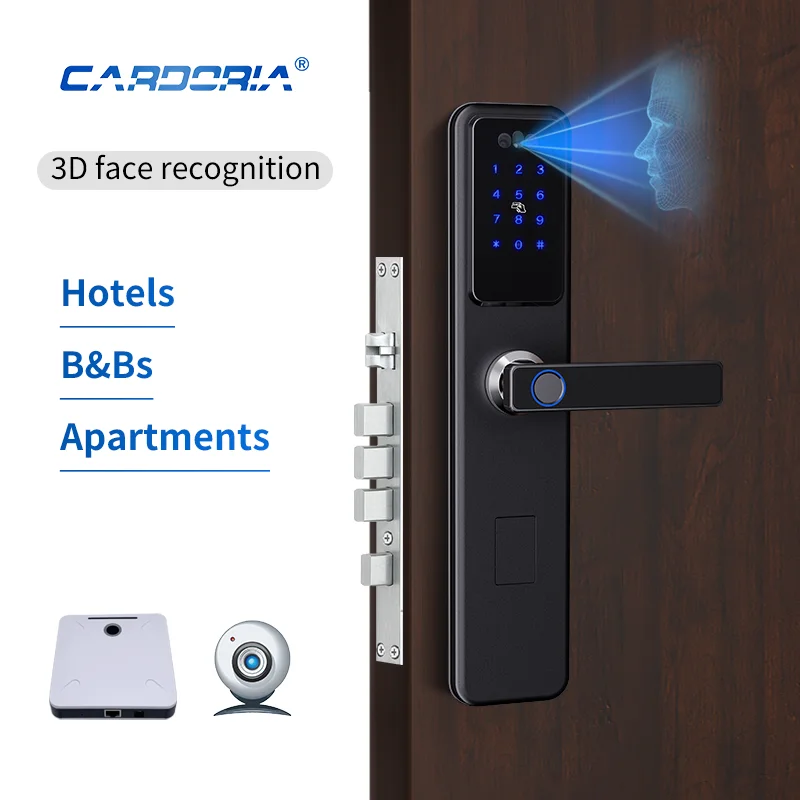 3D Face & Fingerprint Recognition Smart Door Lock App Remote Control Cerradura Inteligente Fechadura De Porta for Home Use