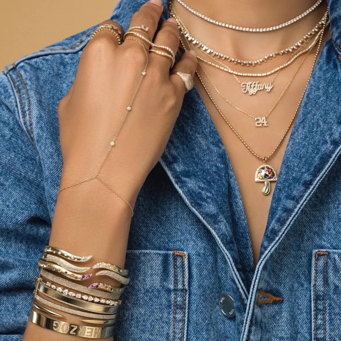 925 Sterling Silver Fine Jewelry Geometric Round Bezel CZ Sparking Women Hand Chain Bracelet